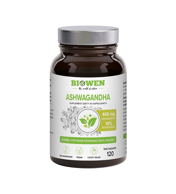 Ashwagandha - Umysł, sen, energia - 120 kaps.