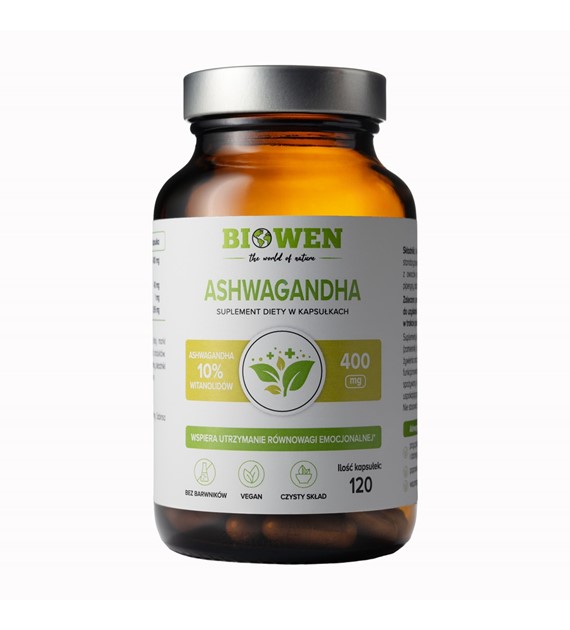 Ashwagandha - Umysł, sen, energia - 120 kaps.