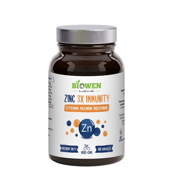 Cynk - ZINC 3X IMMUNITY - 100 kaps